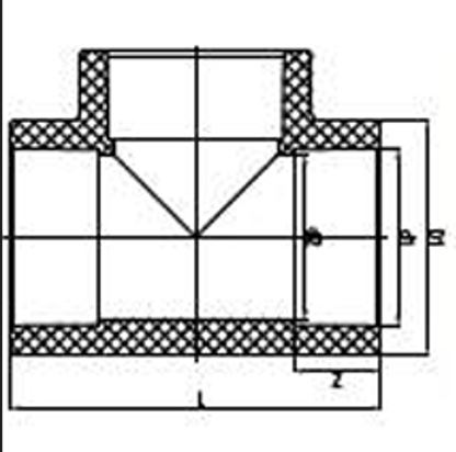 Тройник PVDF раструбная сварка